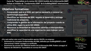 CLM-BIM-001: FUNDAMENTOS BIM Y ESPECIALISTA ISO 19650.